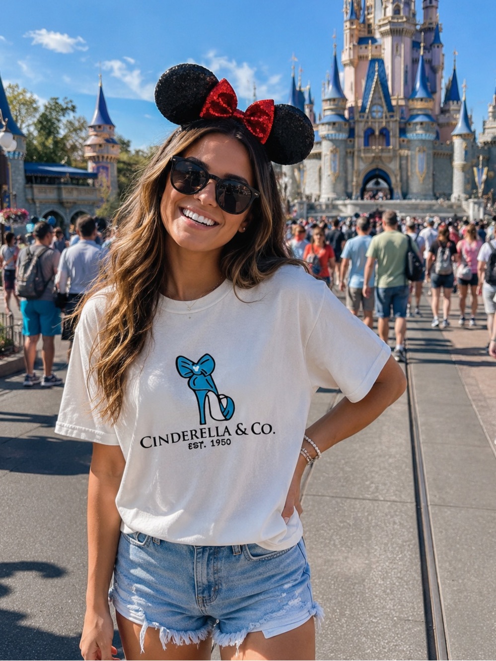 Cinderella & Co. Glass Slipper Crewneck Tee-XL